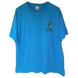 Vintage Big Peckers Bar & Grill T Shirt Mens XL Blue Single Stitch USA Graphic T